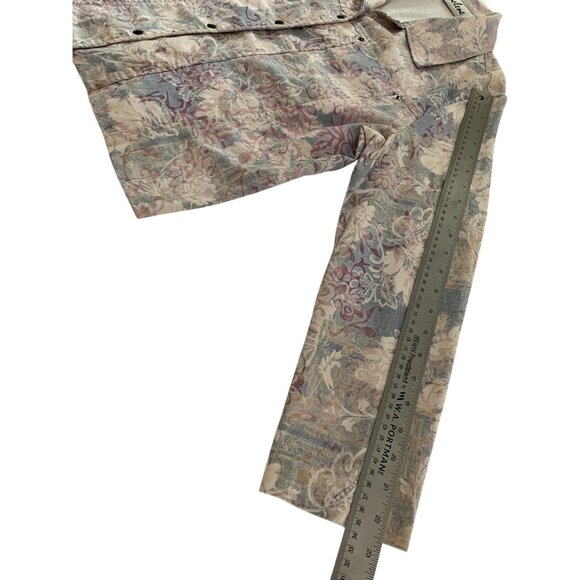 Selene Womens Floral Denim Jacket lightweight Size Medium - Picture 6 of 7